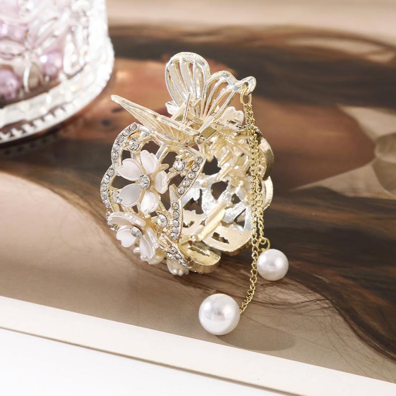 Vintage Rose Hairpin Hair Claw for Women Hair Clip Bridal Headwear