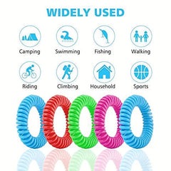 10pcs Mosquito Repellent Bracelets Insect Bug Waterproof Bands for Kids Adults