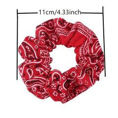 6pcs Paisley Boho Hair Scrunchies for Women Girls