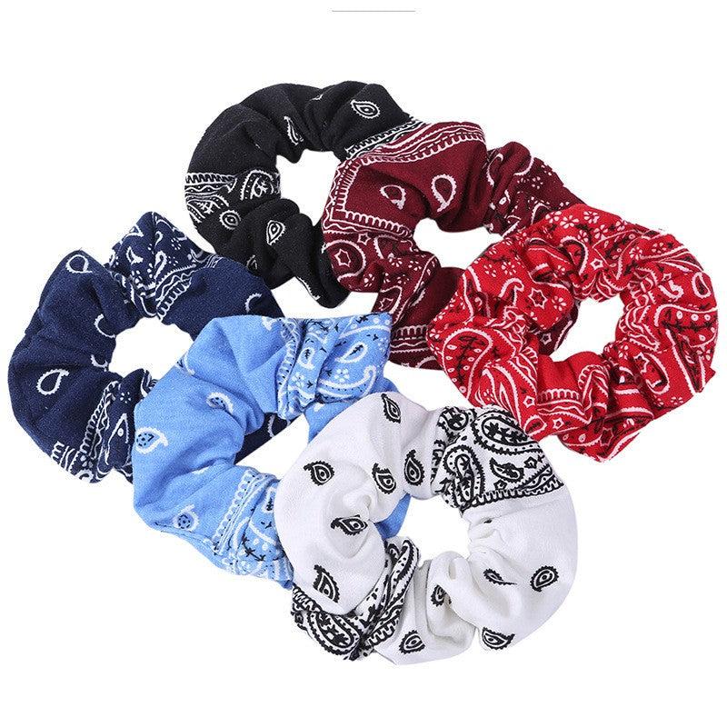 6pcs Paisley Boho Hair Scrunchies for Women Girls