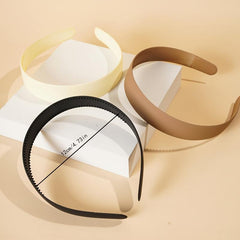 3pcs Non Slip Wide Headband Solid Hair Hoop Knot