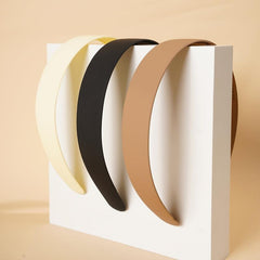 3pcs Non Slip Wide Headband Solid Hair Hoop Knot