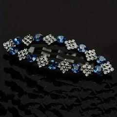 Rhinestone Snap Clip Metal Hairpin for Side Hair Bang Braids