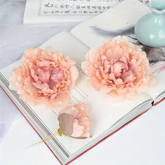 Peony Flower Hair Clips Fabric Assorted Flower Hair Accessories For Women