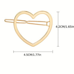Heart Hair Clip For Side Hair Bangs Braids Girls Accessories