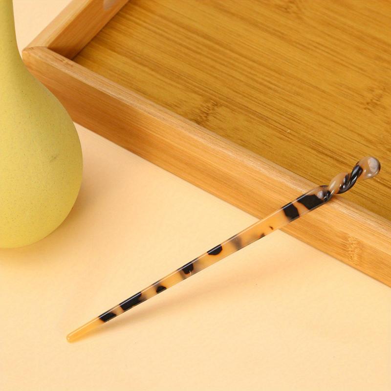 Leopard Print Tortoise Shell Hair Pins French Style Hair Clips For Women