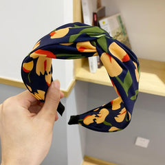 Flower Pattern Headband Vintage Style Hair Accessory
