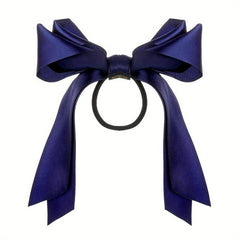3pcs Pack Bow Knot Hair Ties Elastic Hair Rope Satin Ribbon Bow Ponytail