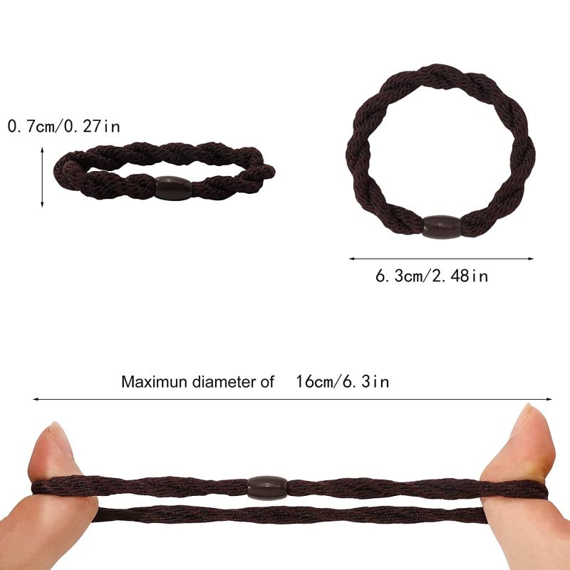 16 Pcs Hair Ties For Thick Hair No Damage Hair Elastics For Women's