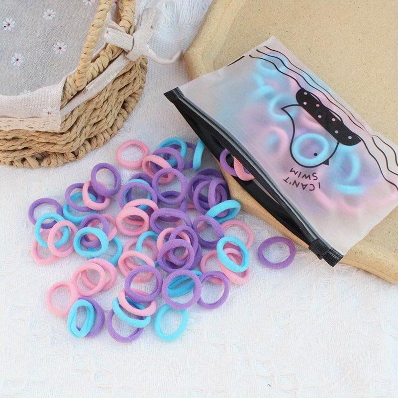 100pcs Colorful Hair Tie Small Seamless High Elasticity Hair Rope Headwear