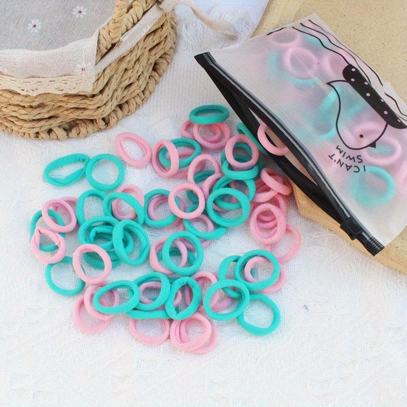 100pcs Colorful Hair Tie Small Seamless High Elasticity Hair Rope Headwear