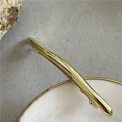 Golden Alloy Hair Clip Side Clip Retro Metal Barrette For Women