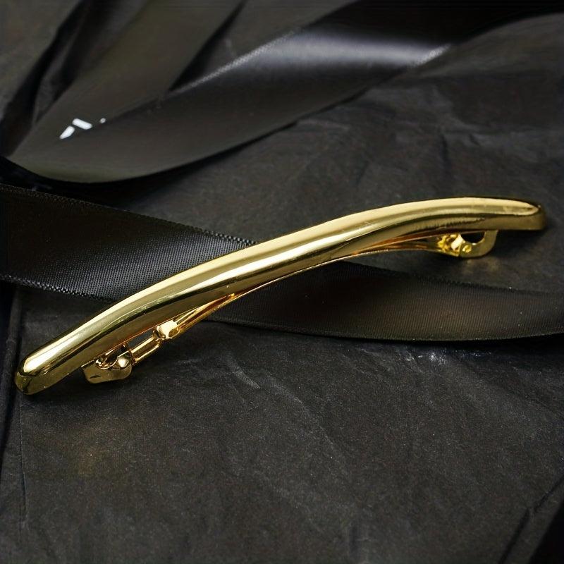 Golden Alloy Hair Clip Side Clip Retro Metal Barrette For Women