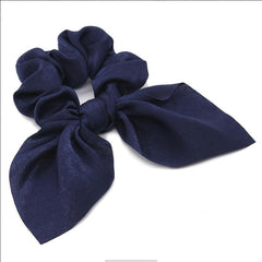 Bowknot Hair Scarf Scrunchies Hair Tie Elastic Hair Scrunchy Ponytail Holder