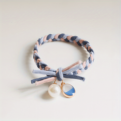 Faux Pearl Decor Hair Tie Braided Hair Ring Hair Rope High Elasticity