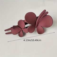 5pcs Frosted Butterfly Hair Clips Sweet Duck Billed Clips Hair Barrette