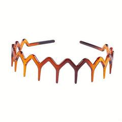 2pcs Wavy Headband Teethed Hair Band Resin Durable Headdress for Skincare