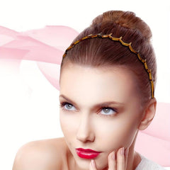 2pcs Wavy Headband Teethed Hair Band Resin Durable Headdress for Skincare