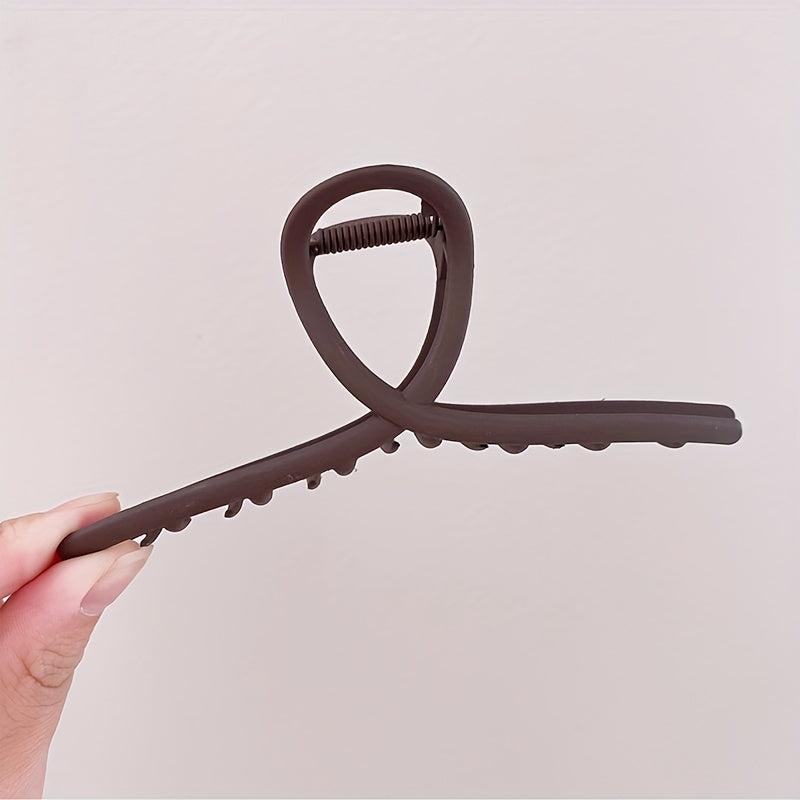 Large Frosted Metal Hair Claw Female Shark Claw Back Head Clip Hair Accessories