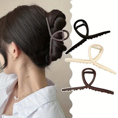 Large Frosted Metal Hair Claw Female Shark Claw Back Head Clip Hair Accessories