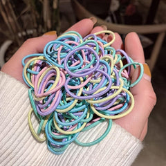100pcs Multicolor Small Hair Ties Rubber Band for Women Girls