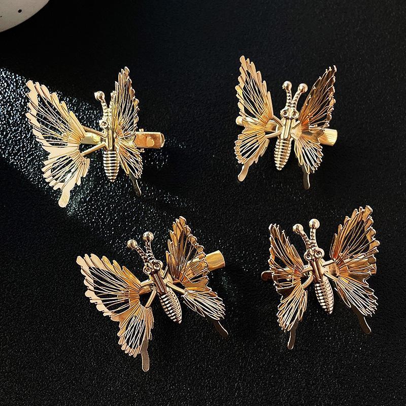 4pcs Vintage Metal Butterfly Hair Barrettes Hair Clips Hairpin Accessories