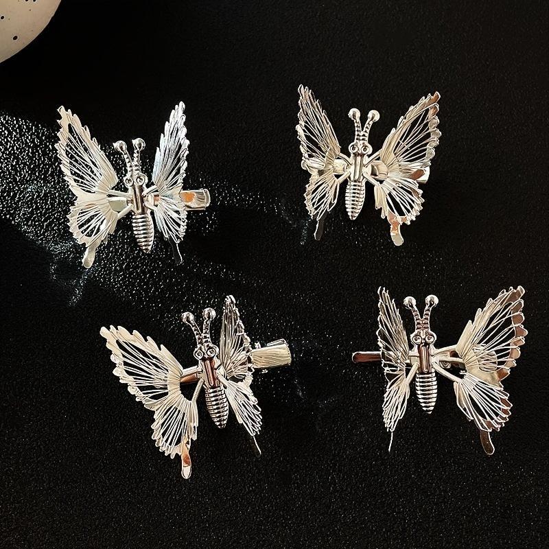 4pcs Vintage Metal Butterfly Hair Barrettes Hair Clips Hairpin Accessories