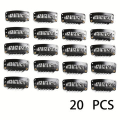 20pcs U Shaped Wigs Clips Silicone Back Hair Extensions Wedding Hair Accessories
