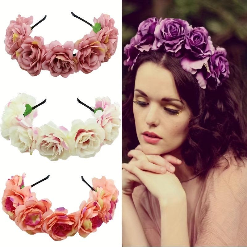 Women's Sweet Flower Headband for Travel Beer