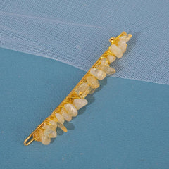 Natural Crystal Small Stone Hair Clip for Women