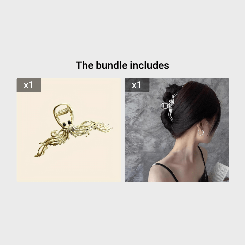 Large Octopus Metal Hair Claw Clip Non Slip Strong Hold Grip Hair Jaw Clip