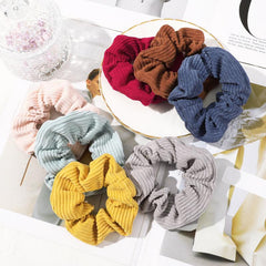 3PCS Corduroy Hair Scrunchie Set Elastic Hair Bands