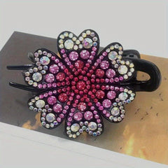 Vintage Rhinestone Butterfly Hair Claw Clip
