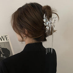 Butterfly Jumbo Tassel Hair Clip Metal Butterfly Hair Pin Minimalist Hair Claw