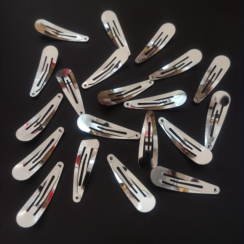 40pcs Metal Hair Clip 5.08cm Polishing Snap Clip Non Slip Hair Accessory