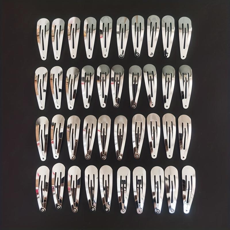 40pcs Metal Hair Clip 5.08cm Polishing Snap Clip Non Slip Hair Accessory