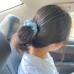 10pcs Large Scrunchies Crackle Floral Hair Tie for Girls And Women