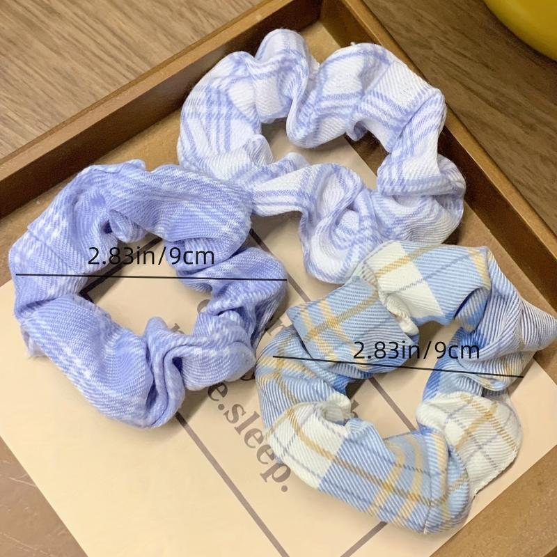10pcs Large Scrunchies Crackle Floral Hair Tie for Girls And Women