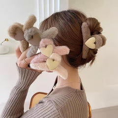 Plush Doll Hair Clip Headdress Hair Claw Female Hair Accessories