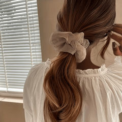 Solid Chiffon Scrunchies Hair Tie Hair Rope Ponytail Holder Hair Accessories
