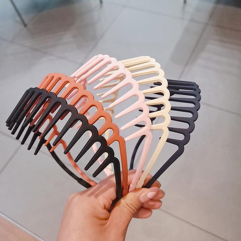 Wave Shape Plastic Hair Comb Headband Elastic Headbands Hair Accessories