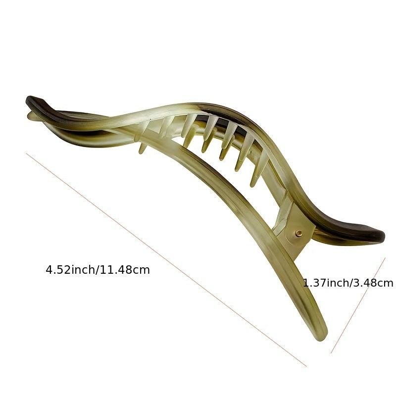 3pcs Amber Frosted Hair Claw Clip Non Slip Grip Hair Jaw Clip