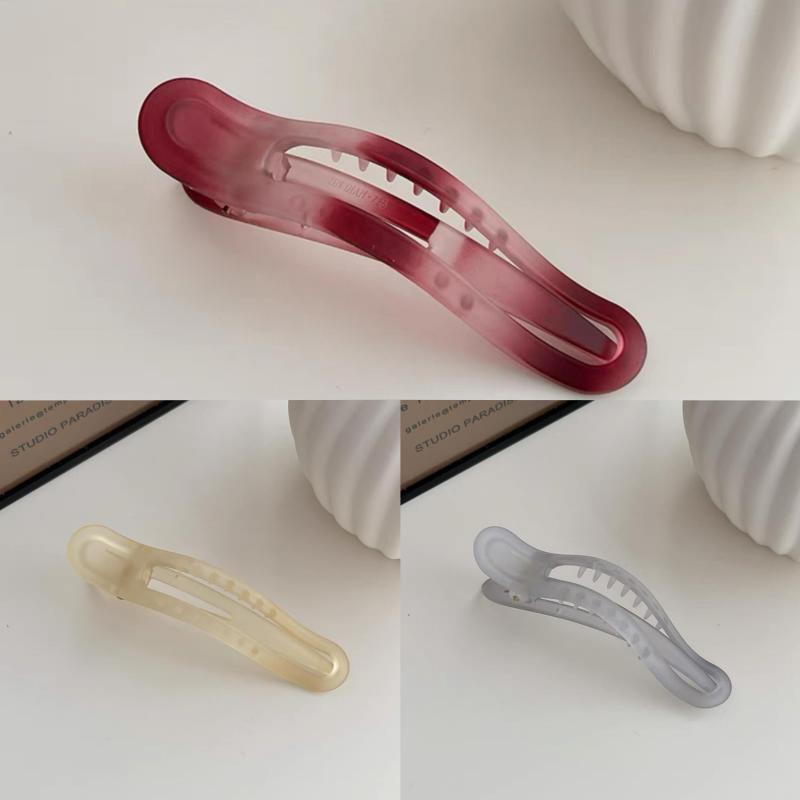 3pcs Amber Frosted Hair Claw Clip Non Slip Grip Hair Jaw Clip