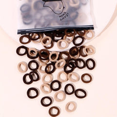 100pcs Hair Elastics Ties Thick Stretchy Rubber Band