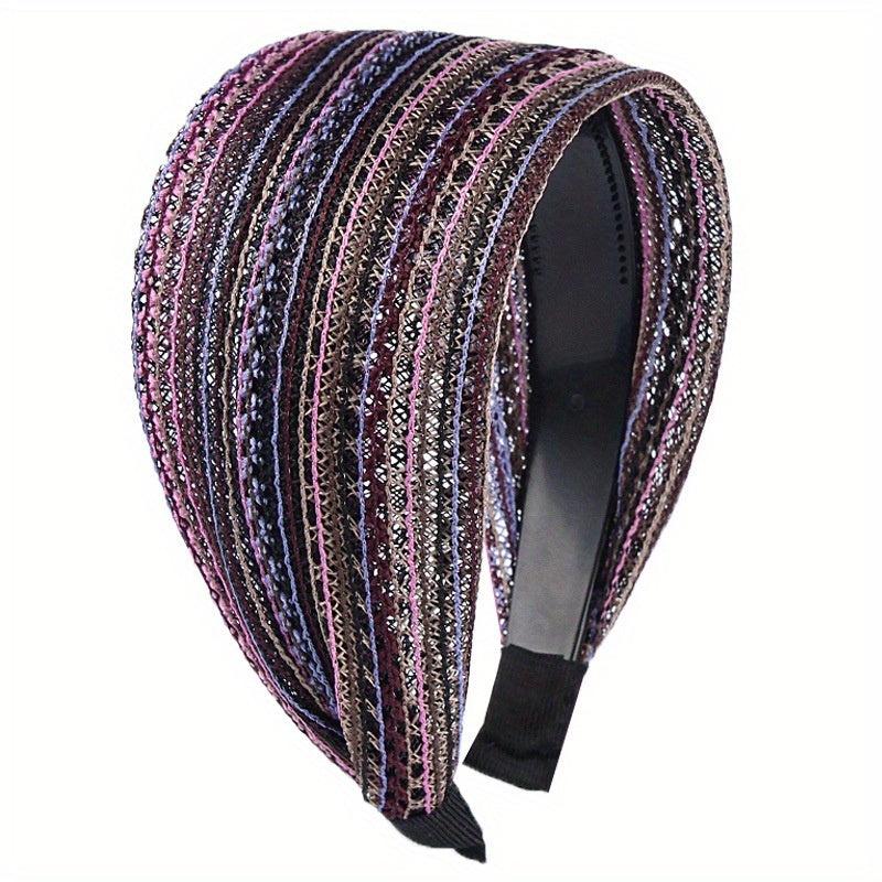 Wide Lace Headbands Non Slip Hair Band Headwraps Embroidery Hair Hoop