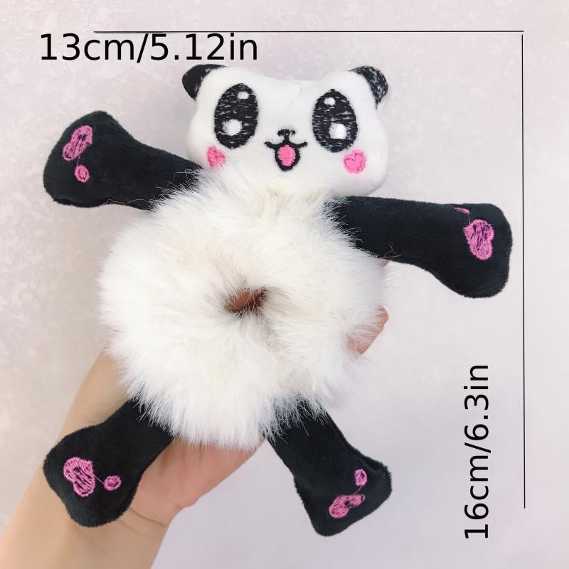 Plush Hair Tie Bear Tie Hair Head Rope Ponytail Holster Hair Scrunchies