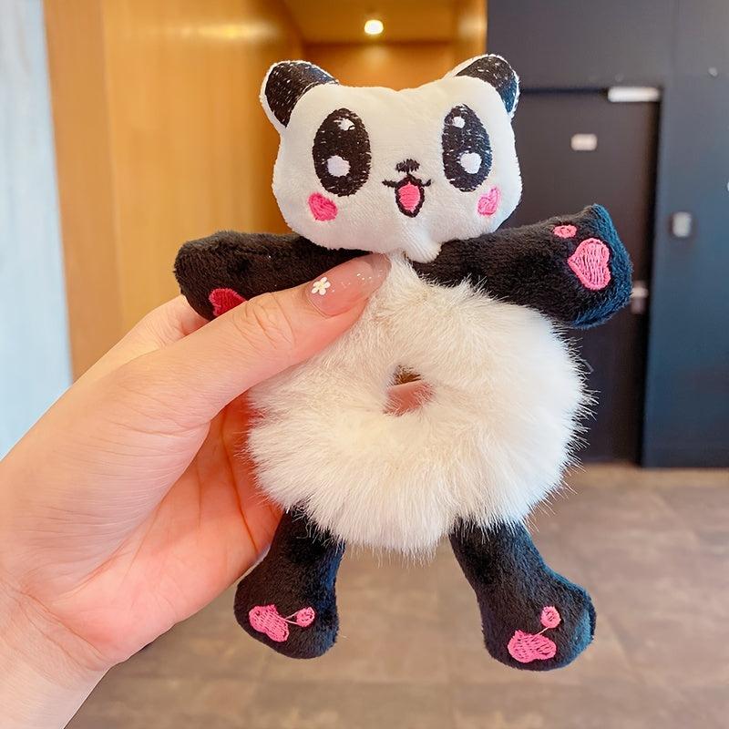Plush Hair Tie Bear Tie Hair Head Rope Ponytail Holster Hair Scrunchies