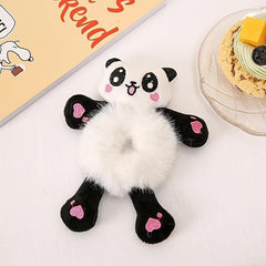 Plush Hair Tie Bear Tie Hair Head Rope Ponytail Holster Hair Scrunchies
