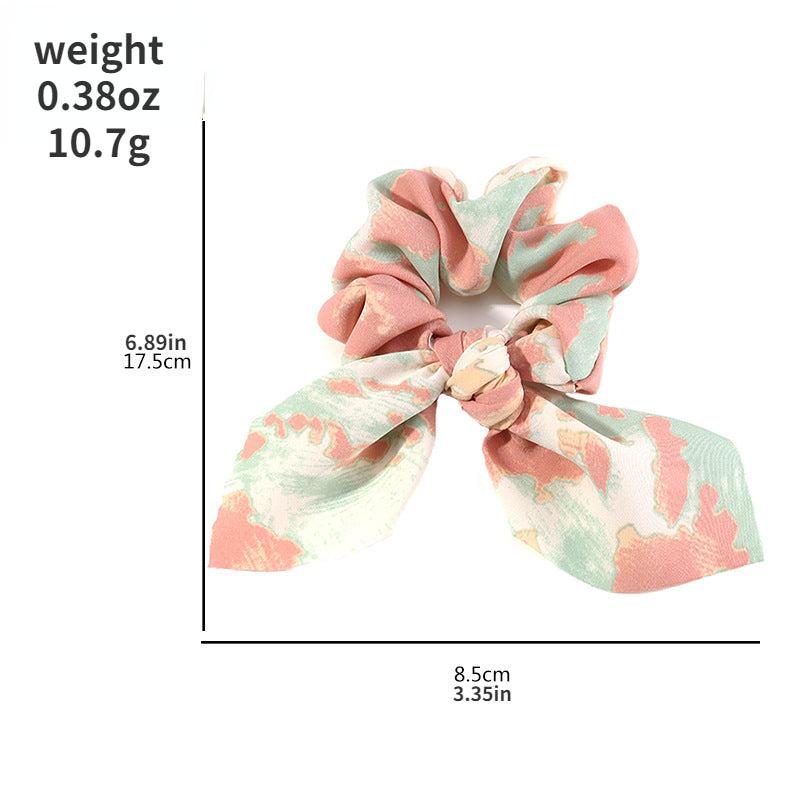 1 Pc Colorful Style Scarf Scrunchies Hair Tie Hair Rope Bow Decor Headdress