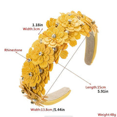 Flower Sponge Hairband Women Pure Hairband Hair Accessories